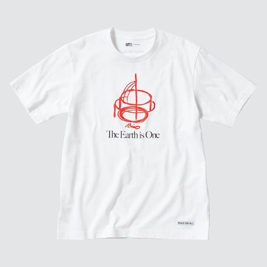 Uniqlo Peace For All Ut Grafika (Tadao Ando) Tricko Panske Biele | RJINUW-026