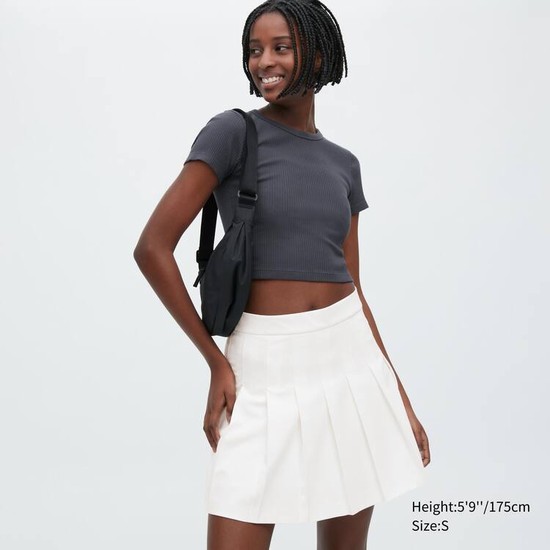 Uniqlo Plisované Mini Sukne Damske Biele | FWDZTU-419