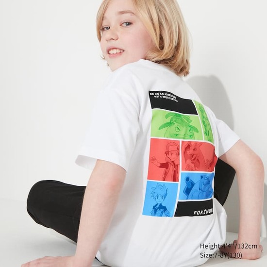 Uniqlo Pokemon Ut Grafika Tricko Detske Biele | WCYHXI-973