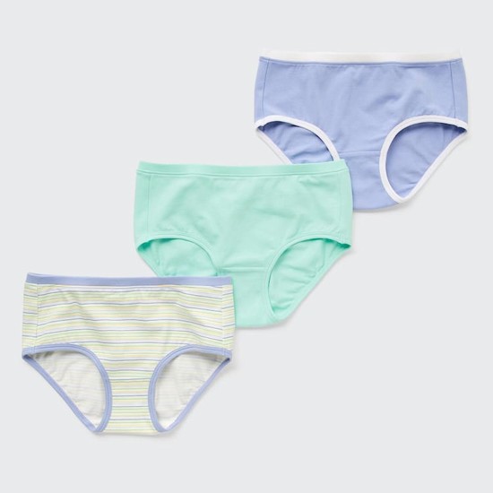 Uniqlo Pruhované Hiphugger (Three Pairs) Spodne Pradlo Detske Modre Zelene | TDFQWC-741