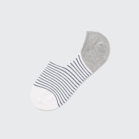 Uniqlo Pruhované Low Cut Ponozky Panske Biele | TIXSYP-409