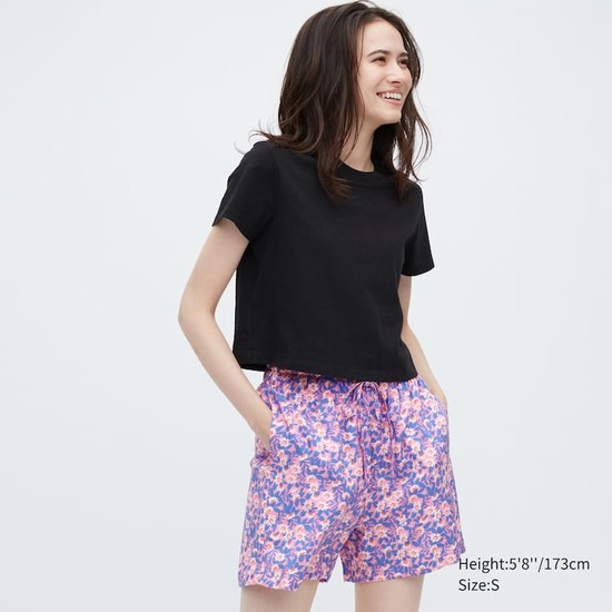 Uniqlo Rayon Easy Printed Loungewear Damske Ruzove | CLXBWA-781