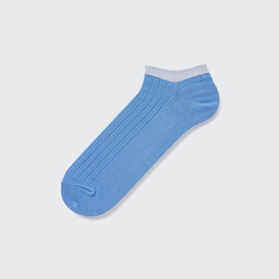 Uniqlo Rebrovaný Kratke Ponozky Panske Modre | JXGMKC-037
