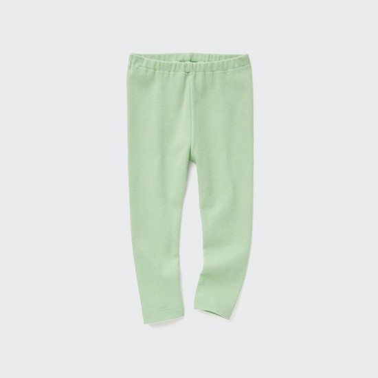 Uniqlo Rebrovaný Leginy Pre Babatka Svetlo Zelene | QUCSVT-519