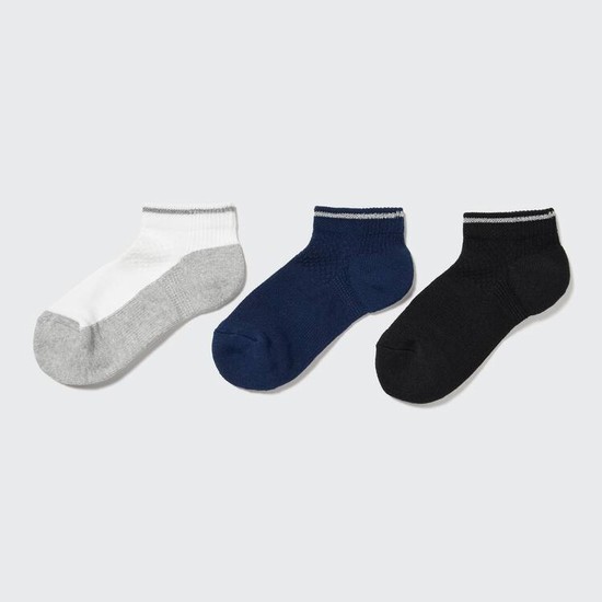Uniqlo Reflect Kratke (Three Pairs) Ponozky Detske Siva Biele Čierne | FMUIOG-937