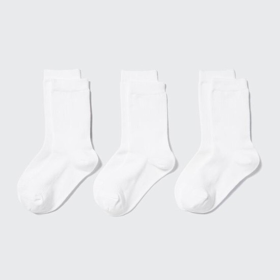 Uniqlo Regular (Three Pairs) Ponozky Detske Biele | STCPXW-638
