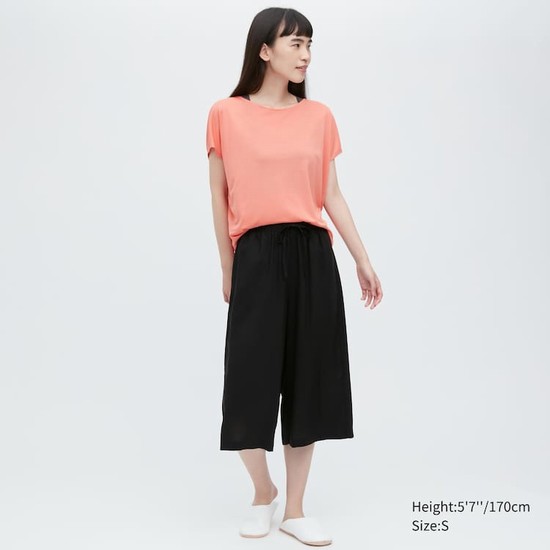 Uniqlo Relaco 3/4 Shorter Length Loungewear Damske Čierne | LTBDNU-836