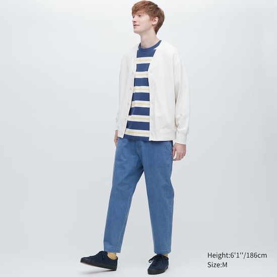 Uniqlo Relaxed Fit Ankle Length Nohavice Panske Modre | UJCAIZ-608
