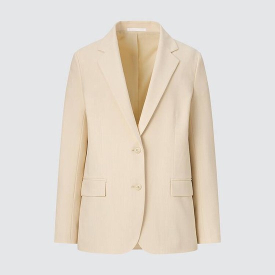 Uniqlo Relaxed Tailored Bundy Damske Béžové | NVJARH-843
