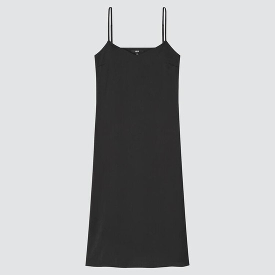 Uniqlo Satin Camisole Saty Damske Čierne | YIDXWF-064