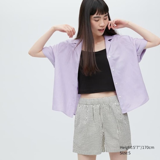 Uniqlo Seersucker Easy Pruhované Loungewear Damske Siva | PSBGUF-891