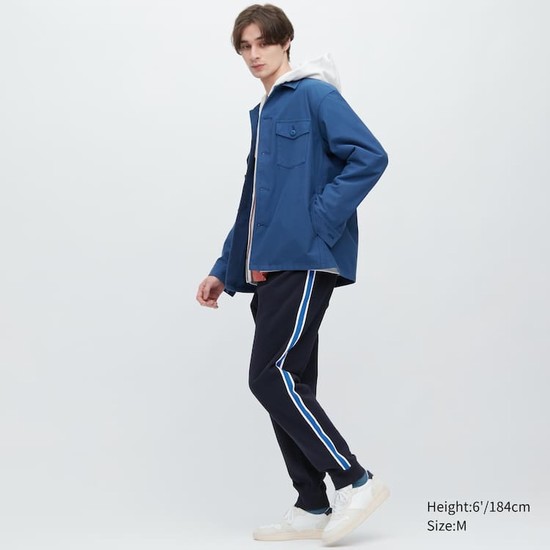 Uniqlo Side Pruhované Jogger Nohavice Panske Námornícka Modrá | BGDMFI-035