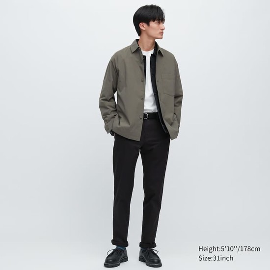 Uniqlo Slim Fit Chino Nohavice Panske Čierne | WOPIVM-875