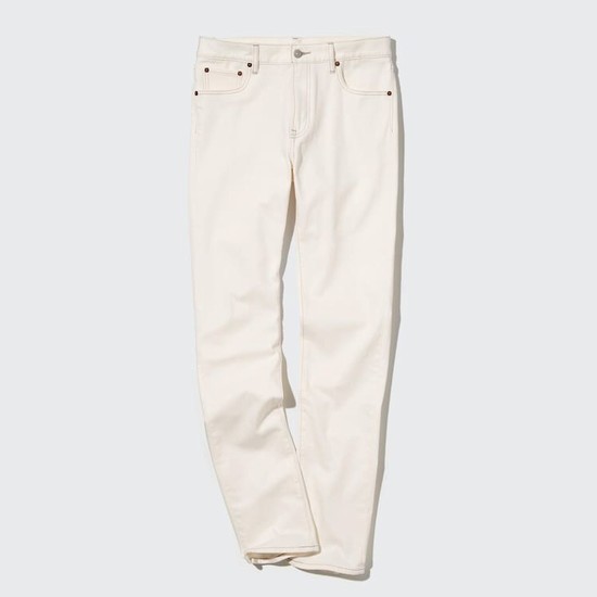Uniqlo Slim Fit Džínsy Panske Biele | JIHDRC-235
