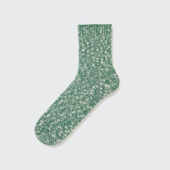 Uniqlo Slub Half Ponozky Panske Zelene | IXNJPC-639