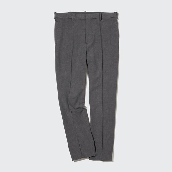 Uniqlo Smart Ankle Length (Long) Nohavice Panske Siva | FSRBUO-384