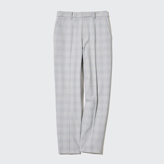 Uniqlo Smart Checked Ankle Length Nohavice Damske Svetlo Siva | MJOATX-520