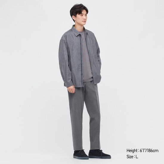 Uniqlo Smart Pohodlie Ankle Length (Long) Nohavice Panske Siva | ESLIOX-690