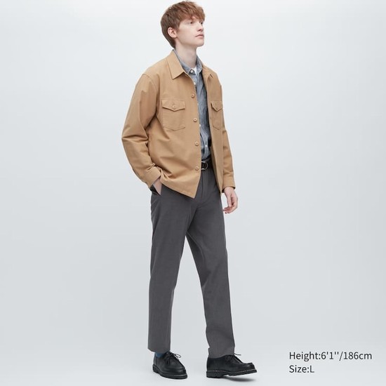 Uniqlo Smart Vlna-like Ankle Length (Long) Nohavice Panske Siva | JLCMZO-392