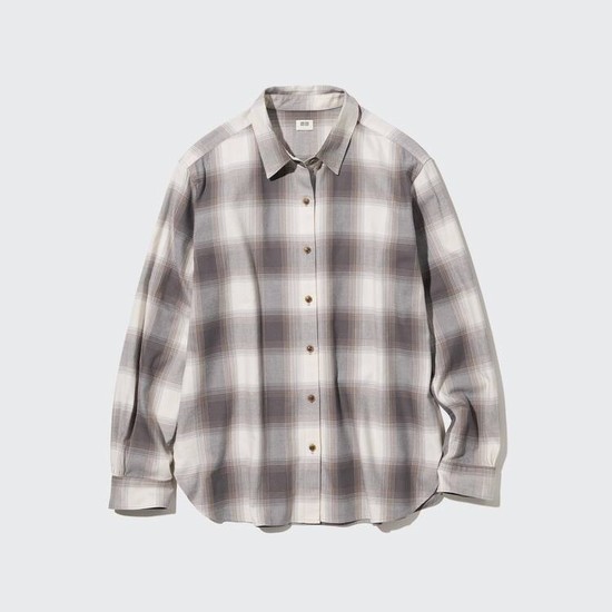 Uniqlo Soft Brushed Long Sleeved Kosele Damske Siva | LYCFDO-905