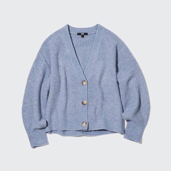 Uniqlo Soufflé Kratke Kardigán Damske Modre | CIHJVS-341
