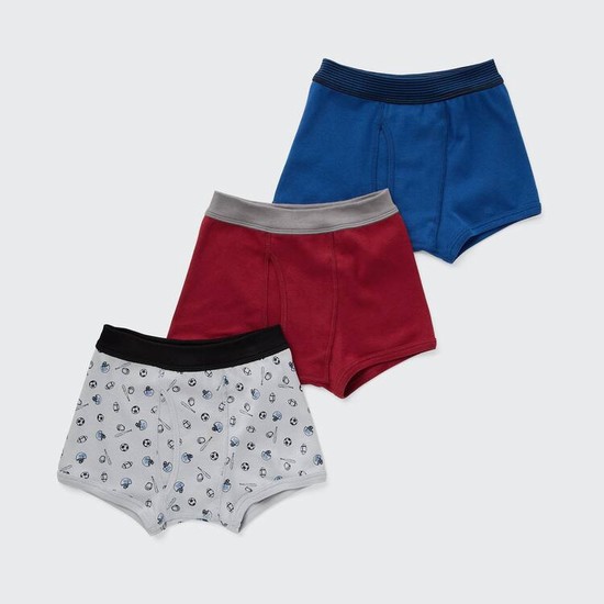 Uniqlo Sports Boxer (Three Pairs) Spodne Pradlo Detske Siva Červené Modre | SEYBIJ-178