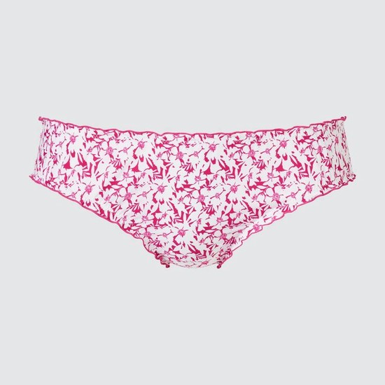 Uniqlo Stredne Rise Flower Print Frill Spodne Pradlo Damske Ruzove | DESQZC-015