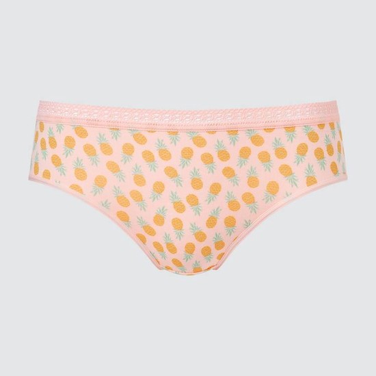 Uniqlo Stredne Rise Fruit Print Spodne Pradlo Damske Ruzove | ZCBNLK-304