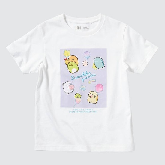 Uniqlo Sumikkogurashi Ut Grafika Tricko Detske Biele | HFQTAM-483