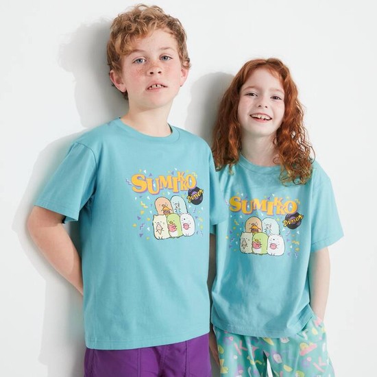 Uniqlo Sumikkogurashi Ut Grafika Tricko Detske Zelene | MYSQZA-478