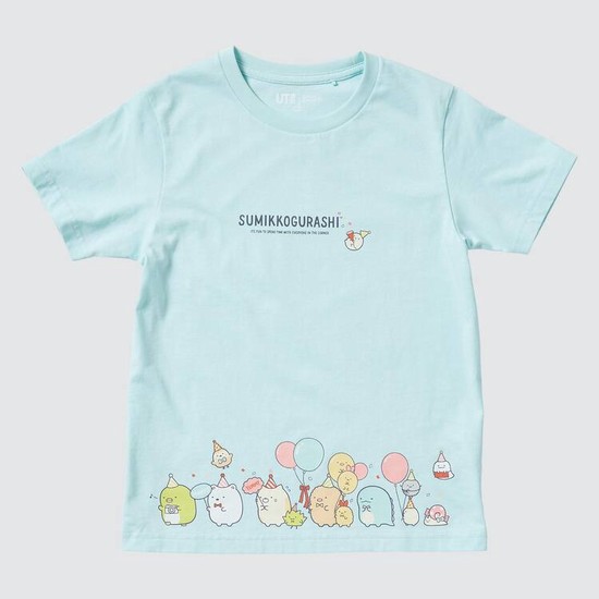 Uniqlo Sumikkogurashi Ut Grafika Tricko Detske Modre | PZCQIS-209