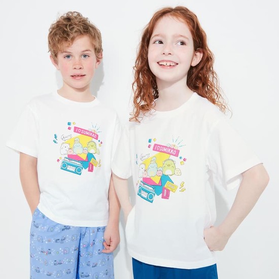 Uniqlo Sumikkogurashi Ut Grafika Tricko Detske Biele | ZSWKRL-793
