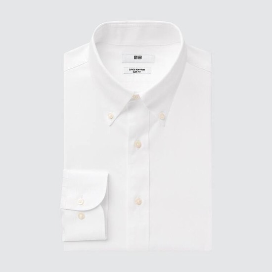 Uniqlo Super Non-iron Slim Fit Kosele Panske Biele | JOFWIZ-574