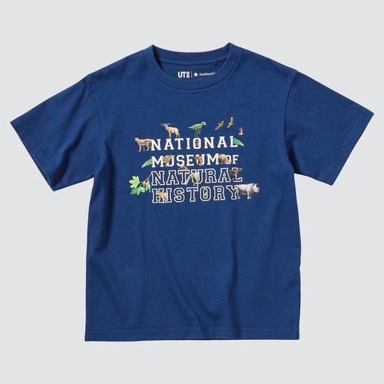 Uniqlo The Smithsonian Ut Grafika Tricko Detske Modre | MRSYHL-039