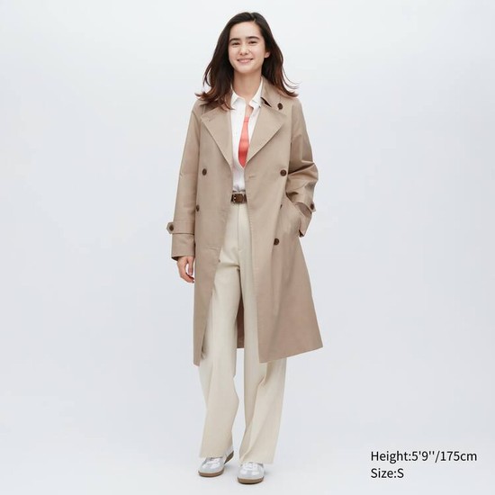 Uniqlo Trench Kabáty Damske Béžové | AQLBKC-539