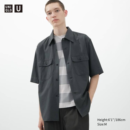 Uniqlo U Bežná Fit Kratke Sleeved Pracovná Kosele Panske Siva | JLYUIH-752