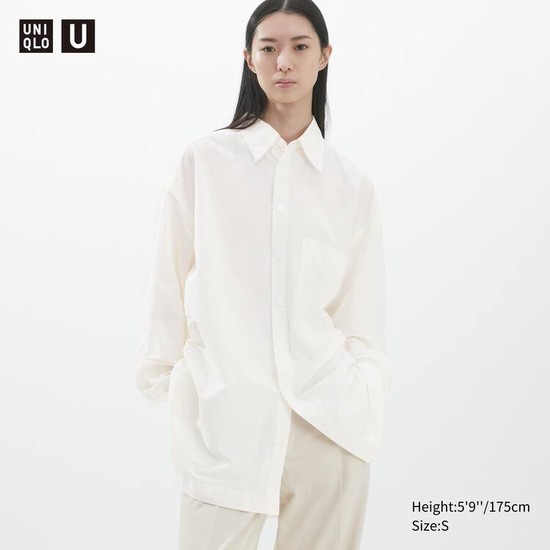 Uniqlo U Oversized Kosele Damske Biele | PNGJVD-582