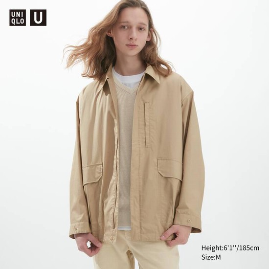 Uniqlo U Oversized Utility Bundy Panske Béžové | PLCFGS-750