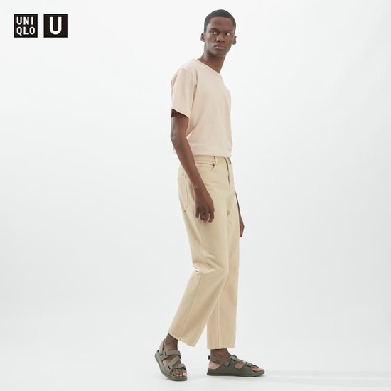 Uniqlo U Regular Fit Džínsy Panske Béžové | QPUZMS-260