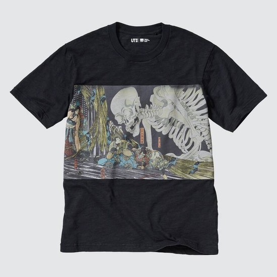 Uniqlo Ukiyo-e Archive Ut Grafika Tricko Panske Čierne | CXULGD-183