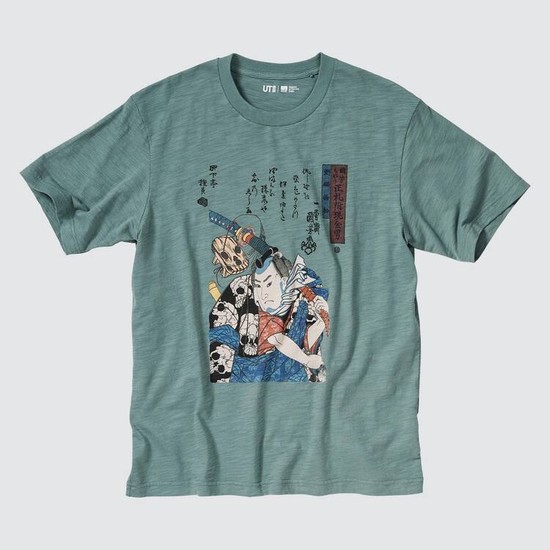 Uniqlo Ukiyo-e Archive Ut Grafika Tricko Panske Zelene | GDBUQO-513