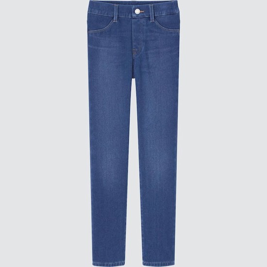 Uniqlo Ultra Stretch Denim (2021 Season) Nohavice Detske Modre | IRQVMS-517