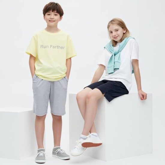 Uniqlo Ultra Stretch Dry-ex Sortky Detske Svetlo Siva | RYXDNS-983