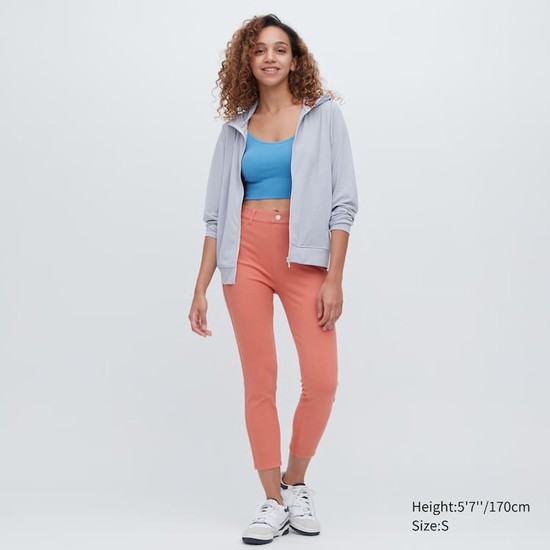 Uniqlo Ultra Stretch High Rise Cropped Leginy Damske Ruzove | CMOPAB-973