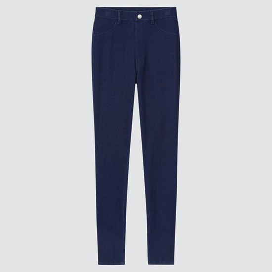 Uniqlo Ultra Stretch High Rise Denim (Long) (2021 Season) Leginy Damske Modre | YHBDUI-637