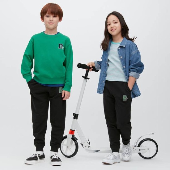 Uniqlo Ultra Stretch Printed Jogger Nohavice Detske Čierne | ETAUOL-235