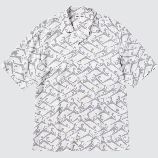 Uniqlo Unsodo Printed Kratke Sleeved (Open Collar) Kosele Panske Biele | PTKFON-729