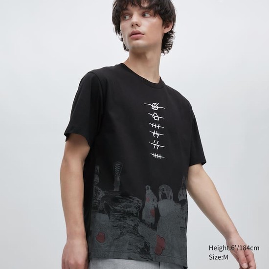 Uniqlo Ut Archive Naruto Grafika Tricko Panske Čierne | ADOUVE-238