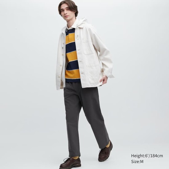 Uniqlo Washed Jersey Ankle Pants Nohavice Panske Tmavo Siva | REUCIH-216