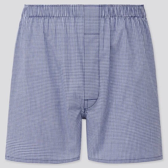 Uniqlo Woven Checked Boxer (2021 Season) Spodne Pradlo Panske Námornícka Modrá | PLENDY-526